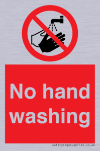 No hand washing